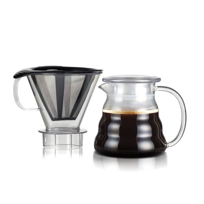 MELIOR Coffee Maker, Permanent Stainless Steel Mesh Filter, 5 Cups, 0.6 L