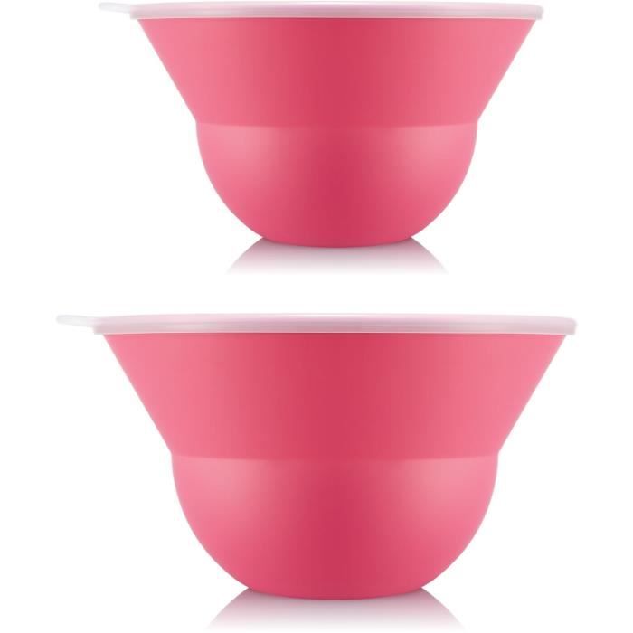 BODUM - Set of 2 Salad Bowls - Topee - 3 L and 4.9 L - Bubblegum