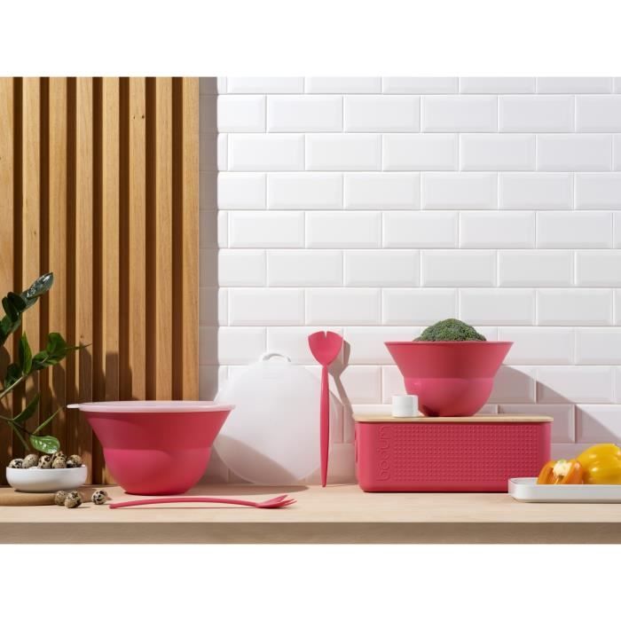 BODUM - Set of 2 Salad Bowls - Topee - 3 L and 4.9 L - Bubblegum