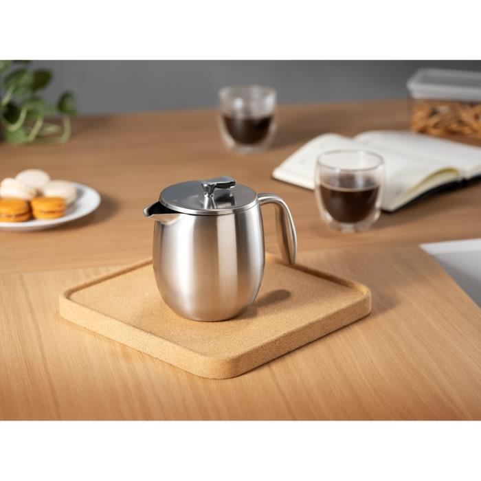 BODUM French Press Coffee Maker - Columbia - Double Wall - 4 Cups - 0.5 L - Stainless Steel - Matte