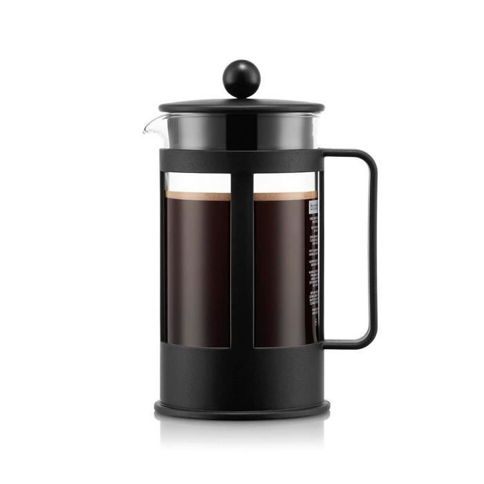 BODUM KENYA French Press Coffee Maker, 8 Cups, 1.0 L, Black