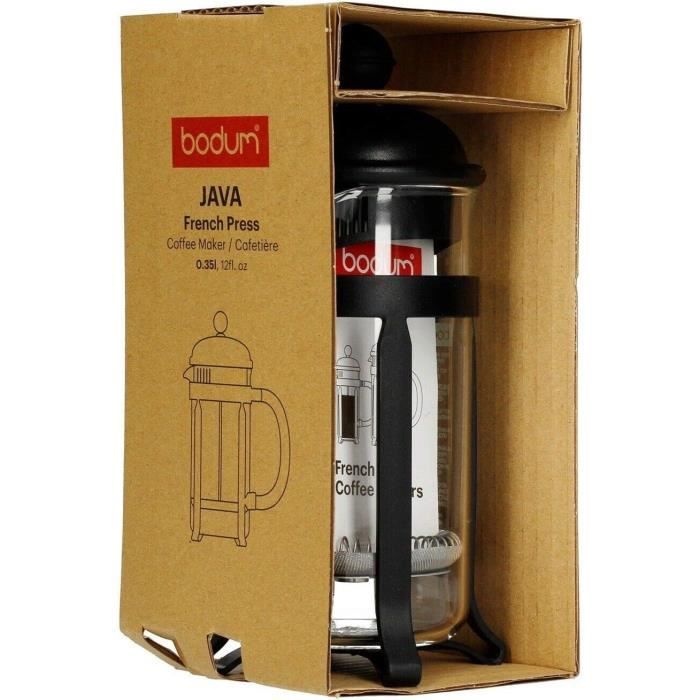 BODUM JAVA French Press Coffee Maker, 3 Cups, 0.35 L, Black