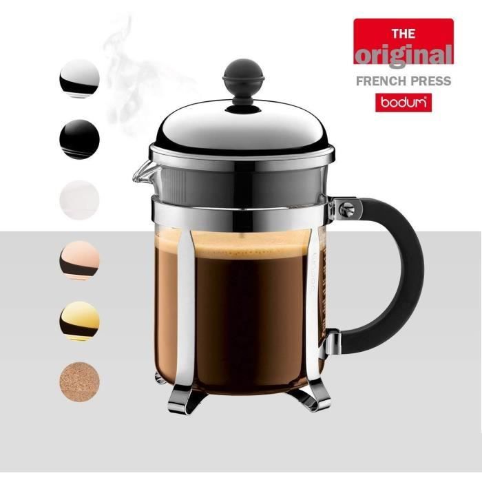 BODUM CHAMBORD French Press Coffee Maker, 4 Cups, 0.5 L, Stainless Steel