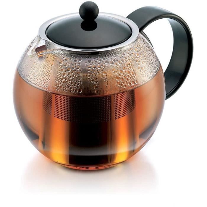 BODUM Plunger Teapot - ASSAM - Plastic lid - Stainless steel filter - 1.0 L