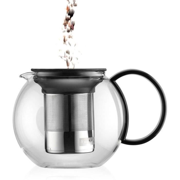 BODUM Plunger Teapot - ASSAM - Plastic lid - Stainless steel filter - 1.0 L