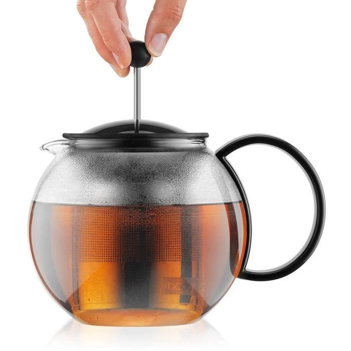 BODUM Plunger Teapot - ASSAM - Plastic lid - Stainless steel filter - 1.0 L
