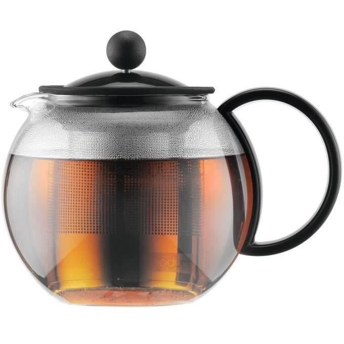 BODUM ASSAM Plunger Teapot, 0.5 L, Plastic Lid, Stainless Steel Filter