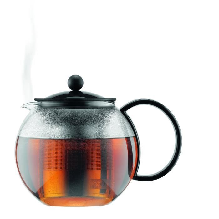 BODUM ASSAM Plunger Teapot, 0.5 L, Plastic Lid, Stainless Steel Filter