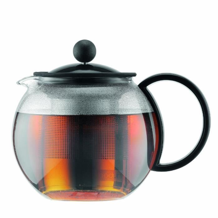 BODUM ASSAM Plunger Teapot, 0.5 L, Plastic Lid, Stainless Steel Filter