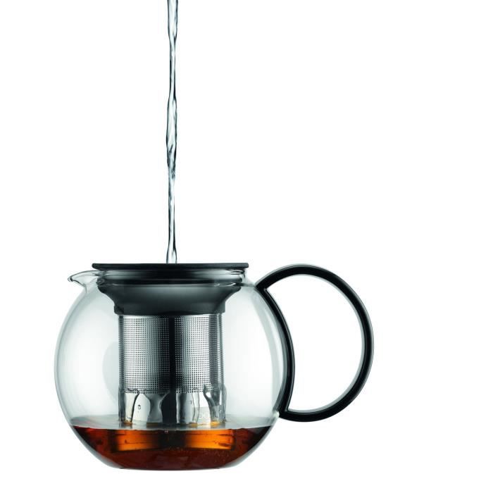 BODUM ASSAM Plunger Teapot, 0.5 L, Plastic Lid, Stainless Steel Filter