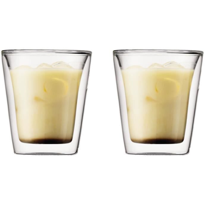 BODUM Canteen Glasses Set of 2 - Double Wall - 0.2 l - Transparent