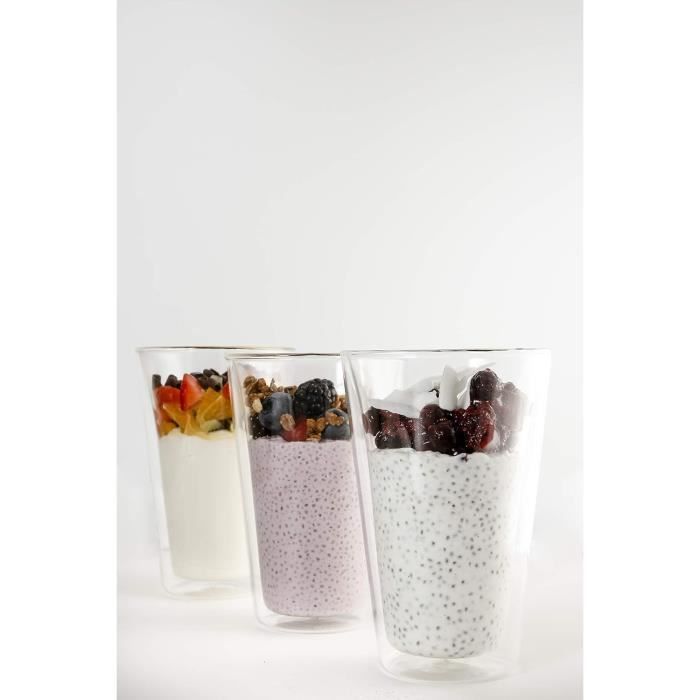 BODUM Canteen Glasses Set of 2 - Double Wall - 0.4 l - Transparent