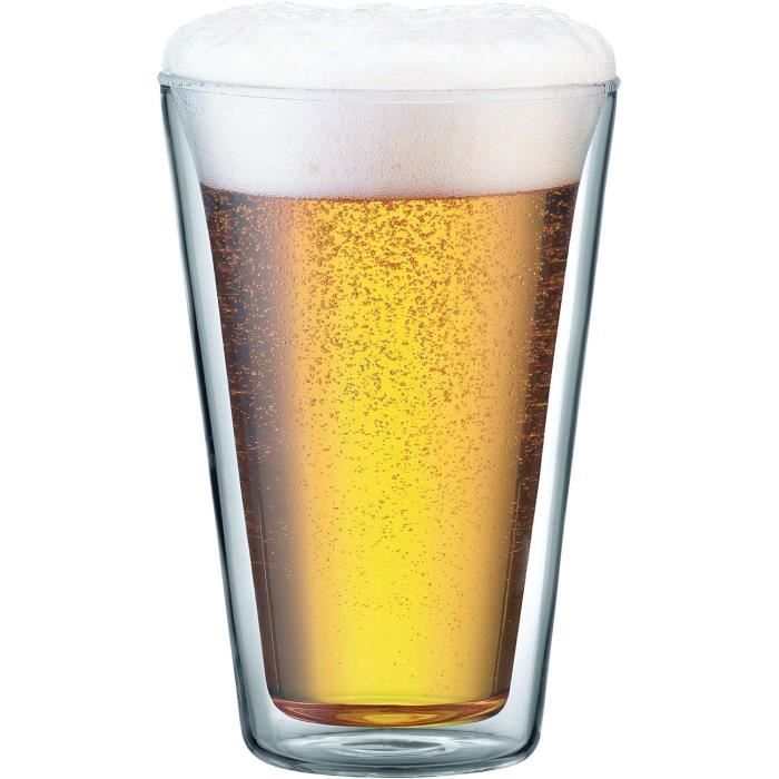 BODUM Canteen Glasses Set of 2 - Double Wall - 0.4 l - Transparent