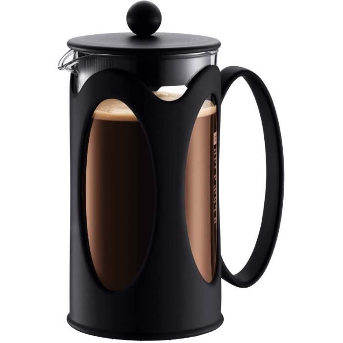 BODUM French Press Coffee Maker - KENYA - 3 Cups - 0.35 L - Black