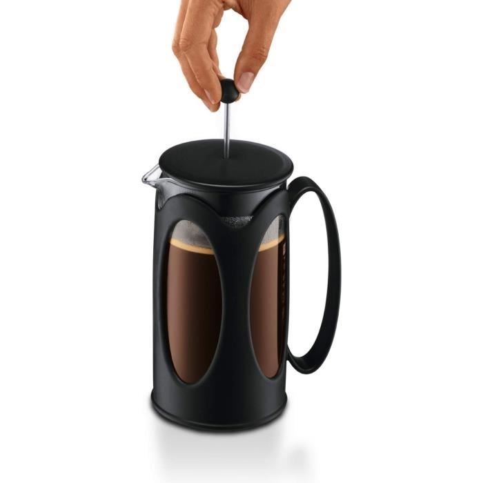 BODUM French Press Coffee Maker - KENYA - 3 Cups - 0.35 L - Black