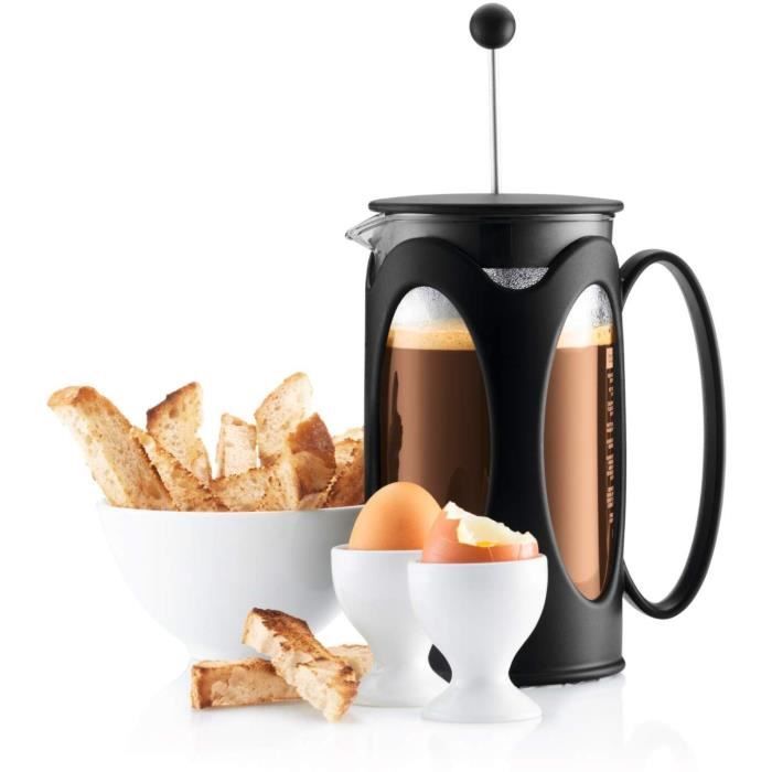 BODUM French Press Coffee Maker - KENYA - 3 Cups - 0.35 L - Black