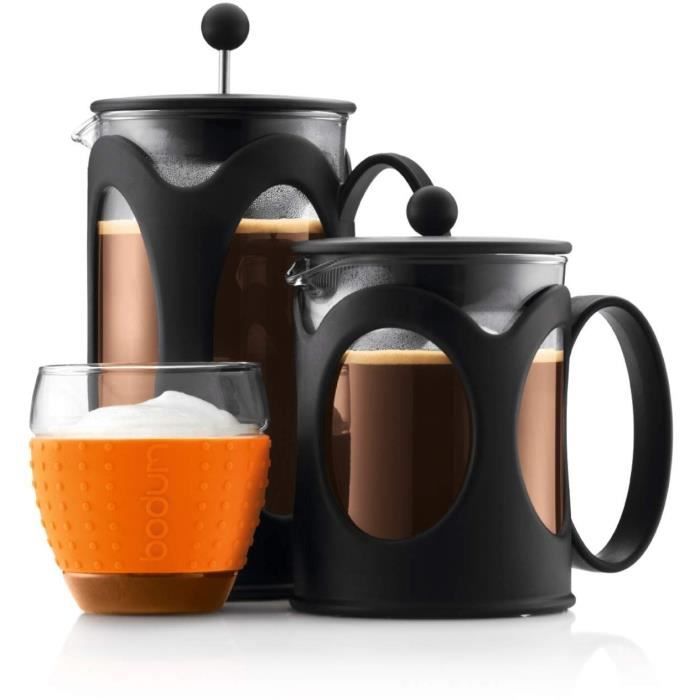 BODUM French Press Coffee Maker - KENYA - 8 Cups - 1.0 L - Black