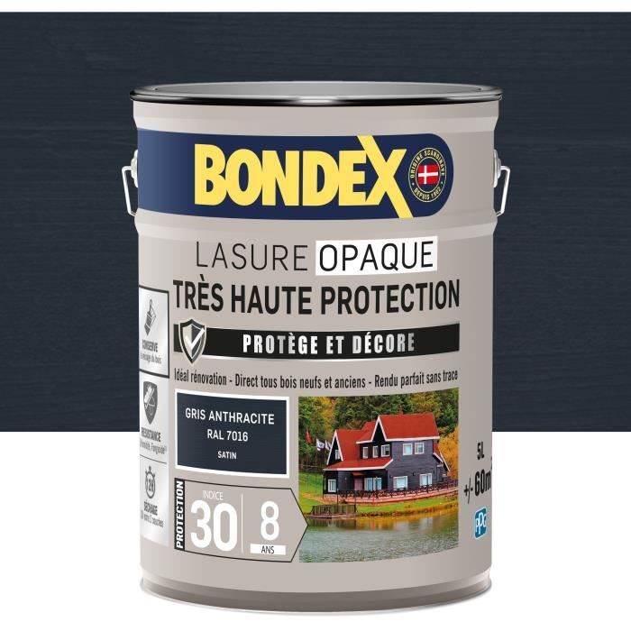 BONDEX Opaque Stain - Anthracite Gray RAL 7016 Satin - 5 L