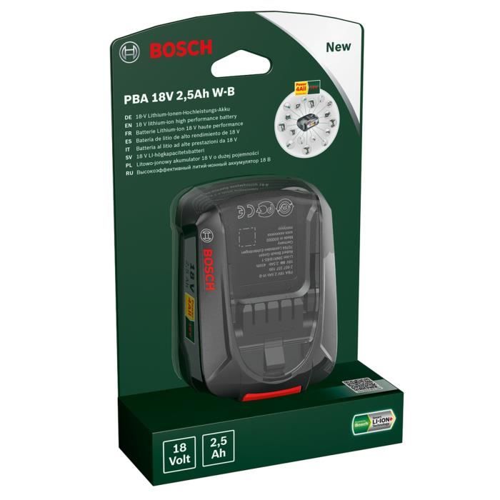 Bosch 18V Lithium-Ion Battery 2.5Ah Power4All Compatible