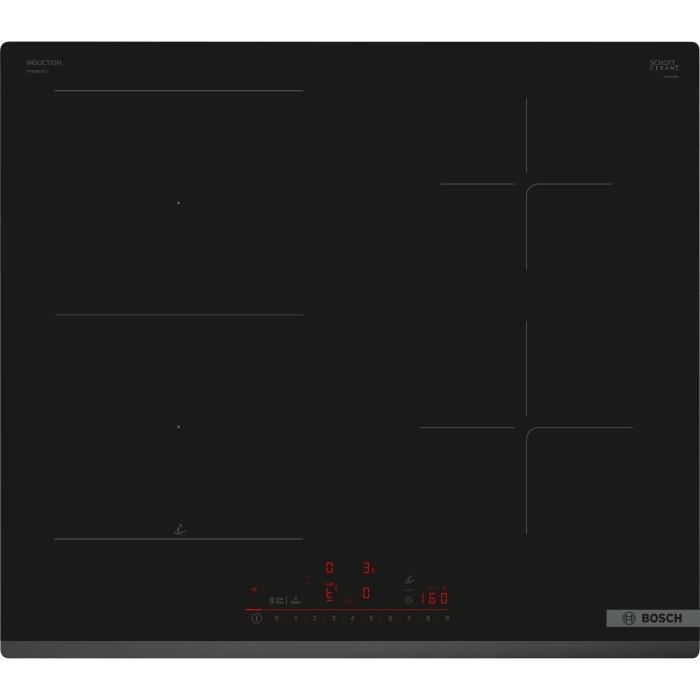 BOSCH 60 cm Induction Hob - SER6 - PVS63KHC1E - 4 Burners - Home Connect - W592 x D522 mm - Black