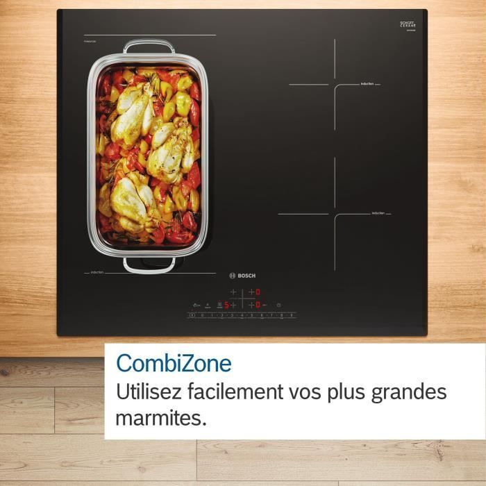 BOSCH 60 cm Induction Hob - SER6 - PVS63KHC1E - 4 Burners - Home Connect - W592 x D522 mm - Black