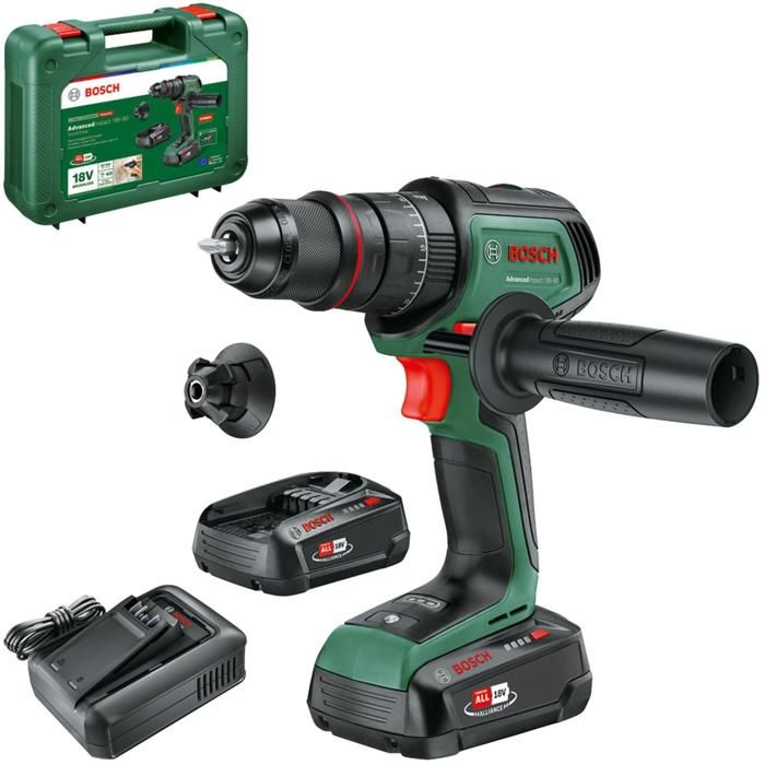 AdvancedImpact Impact Drill - 18V-80 - 2 x 2.5Ah Batteries - 13 mm Metal Chuck - Cordless