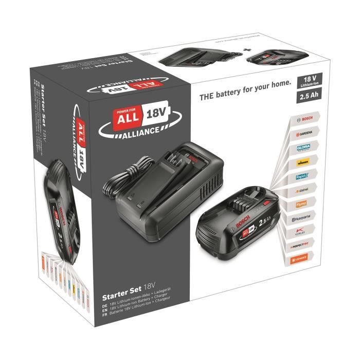 Bosch 18V Battery Pack 2.5Ah + Charger AL 18V-44 - POWER FOR ALL 18V