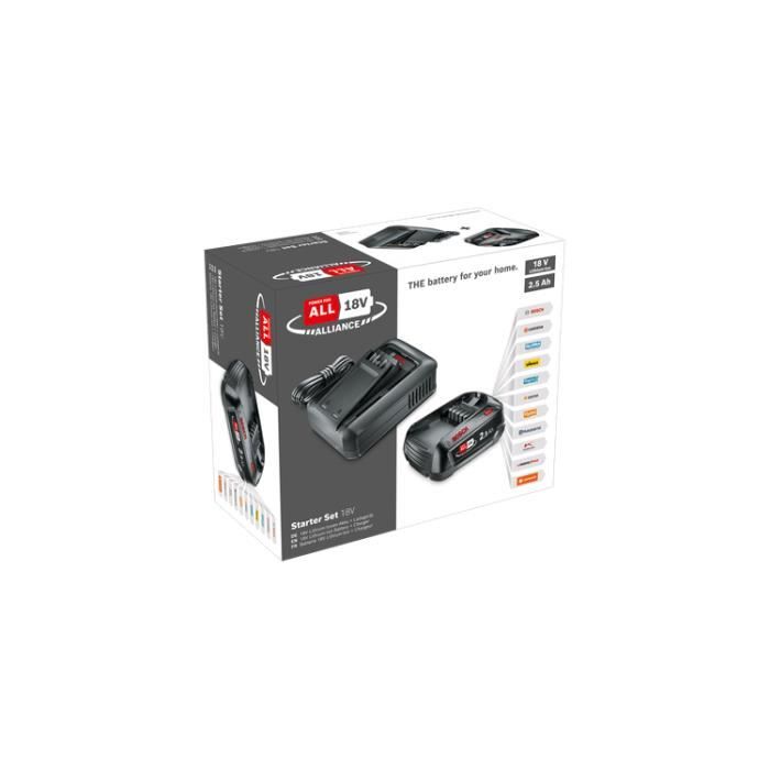 Bosch 18V Battery Pack 2.5Ah + Charger AL 18V-44 - POWER FOR ALL 18V