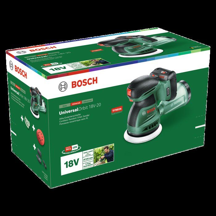 Bosch UniversalOrbit 18V 20 Cordless Random Orbit Sander - 18V - 125 mm