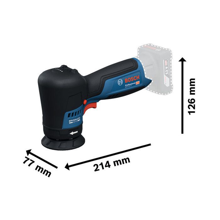 BOSCH PROFESSIONAL Cordless Polisher - GPO 12V-77 - 12V - 77 mm Polishing Pad