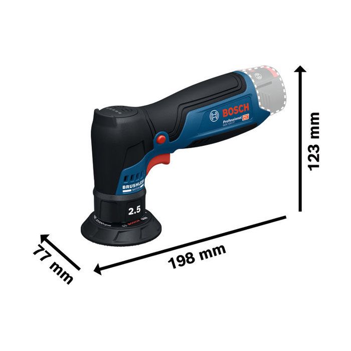 BOSCH PROFESSIONAL Cordless Random Orbital Sander - GEX 12V-77 - 12V - 77 mm - 3,000 - 8,000 rpm