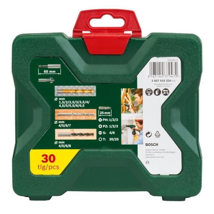 BOSCH X-Line Drilling and Screwdriving Accessory Set (30 pcs)