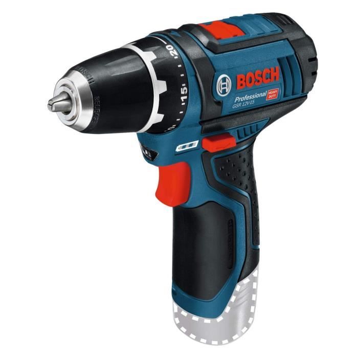BOSCH PROFESSIONAL - GSR 12V-15 Cordless Drill/Driver (without battery)