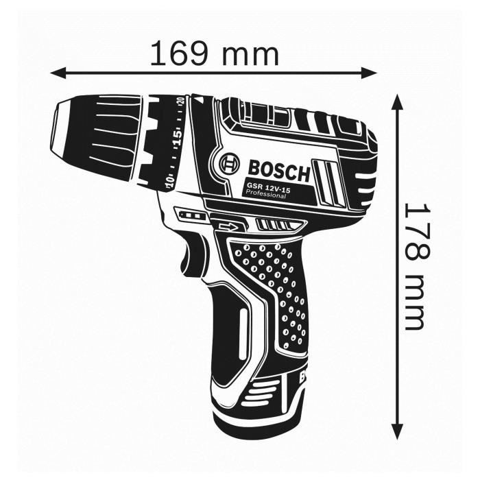 BOSCH PROFESSIONAL - GSR 12V-15 Cordless Drill/Driver (without battery)