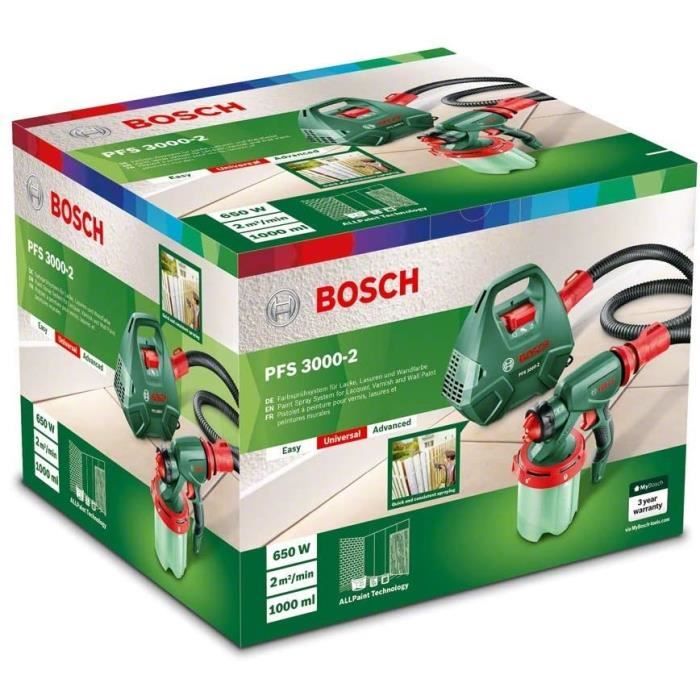 BOSCH PFS 3000-2 650W Paint Sprayer - Low Pressure - Indoor/Outdoor