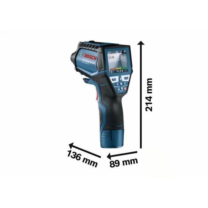 Bosch Professional GIS 1000 C Thermal Detector with 12V 2.0Ah Battery, Quickstart Card, USB Cable, in L-Boxx - 0601083301