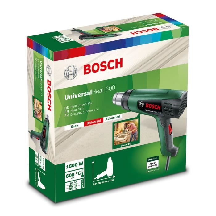 BOSCH UniversalHeat 600 Heat Gun - 1800W - 3 Temperature Settings