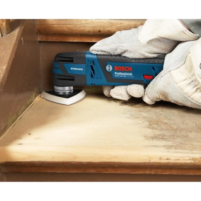 Bosch Professional GOP 12V-28 Multi-Cutter/Sander + 2 x 3.0Ah Batteries + Accessories + L-BOXX - 06018B5006