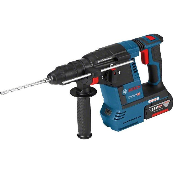 Bosch Professional Cordless Rotary Hammer Drill GBH 18V-26F + 2 ProCore 5.5Ah Batteries