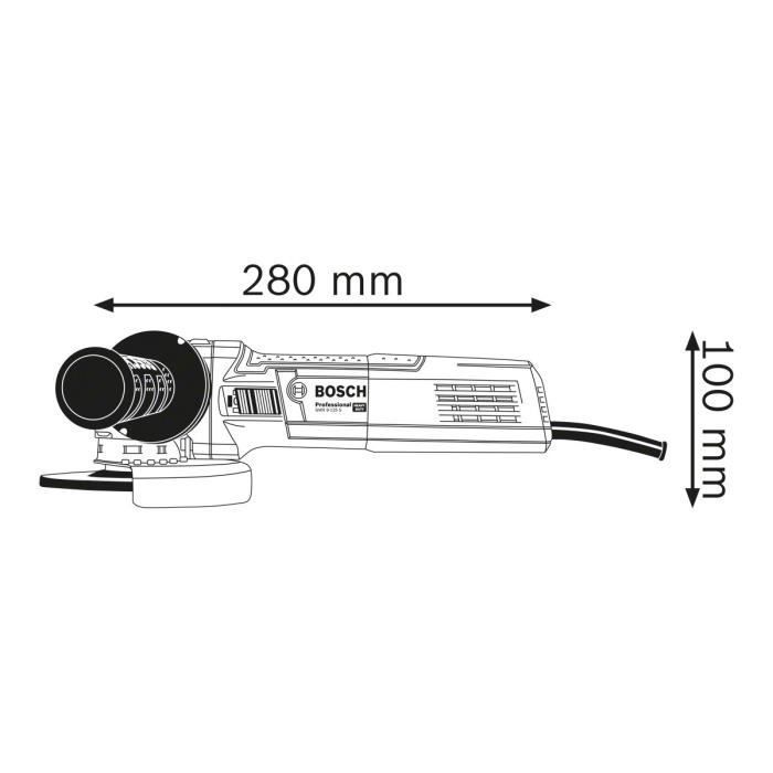 BOSCH PROFESSIONAL Angle Grinder - GWX 9-125 S - 900 W - 125 mm Disc - Power Supply