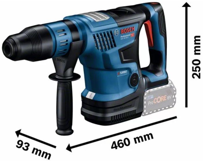 Perforateur SDS-Max Bosch Professional Biturbo 18V-36C GBH + 7J, 0-2900 cps/min (sans batterie ni chargeur) + Coffret  0611915001