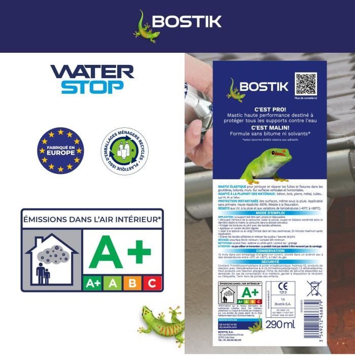 BOSTIK Waterproofing Membrane - Waterstop - Leak Repair - 290 ml - Grey
