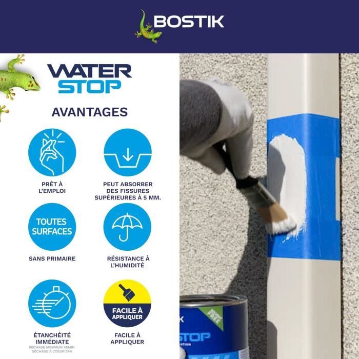 BOSTIK Waterproofing Membrane - Waterstop - Leak Repair - 1 kg - Grey