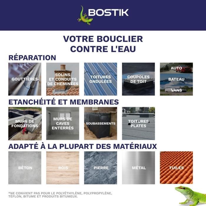 BOSTIK Waterproofing Membrane - Waterstop - Leak Repair - 1 kg - Grey