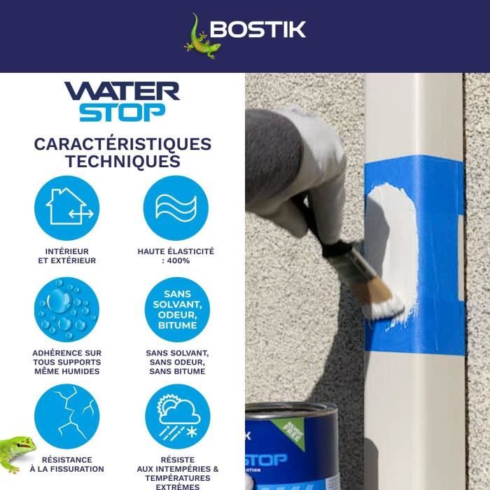 BOSTIK Waterproofing Membrane - Waterstop - Leak Repair - 1 kg - Grey
