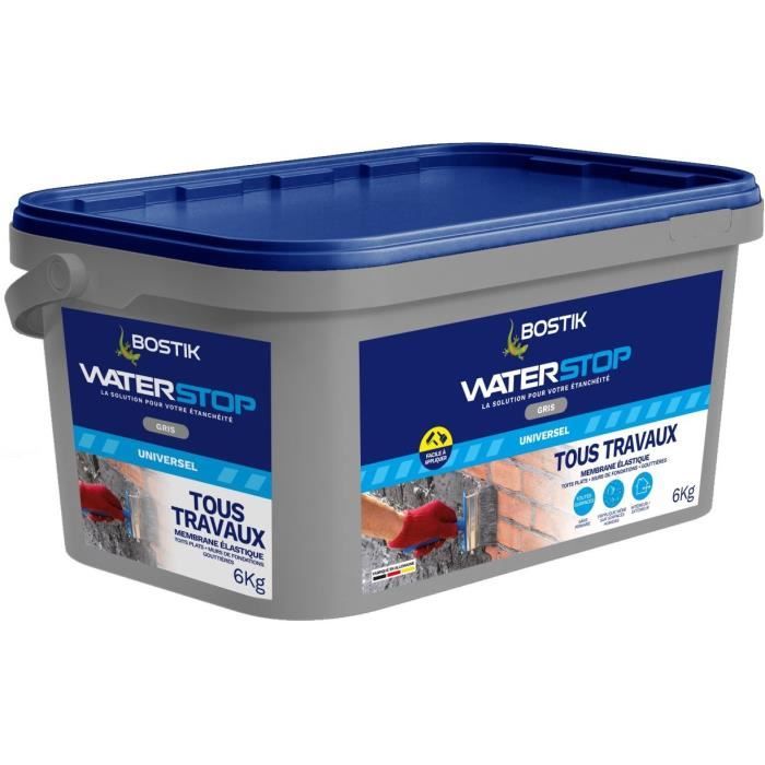 BOSTIK Waterproofing Membrane - Waterstop - Leak Repair - 6 kg - Grey