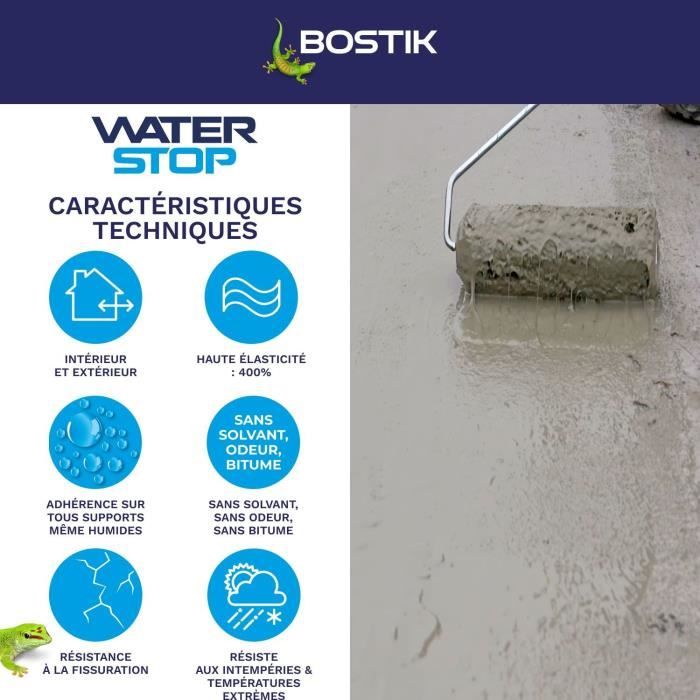 BOSTIK Waterproofing Membrane - Waterstop - Leak Repair - 6 kg - Grey