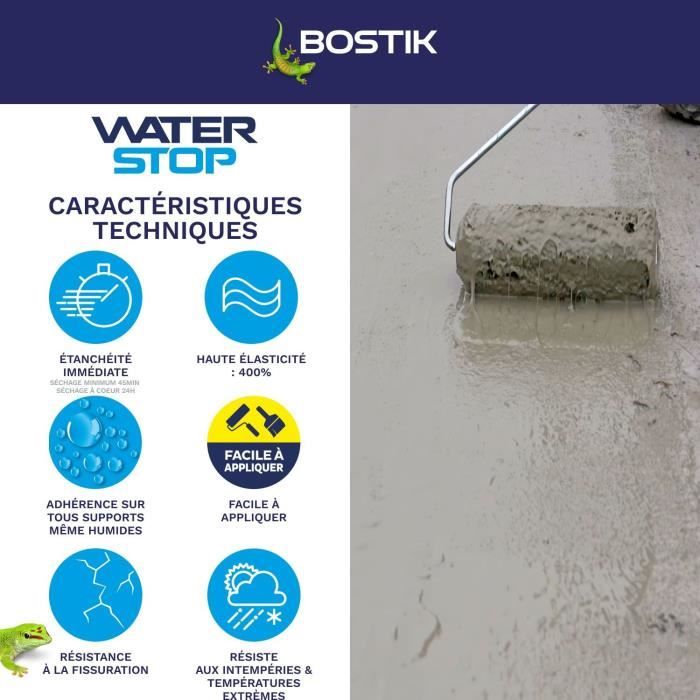 BOSTIK Waterproofing Membrane - Waterstop - Leak Repair - 14 kg - Grey