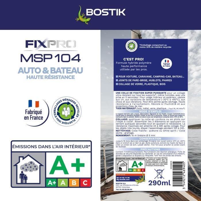BOSTIK Automotive/Marine Sealant - Fixpro MSP 104 - Black - 290 ml