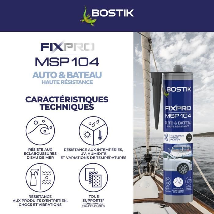 BOSTIK Automotive/Marine Sealant - Fixpro MSP 104 - Black - 290 ml
